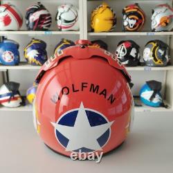 Top Gun Wolfman Hgu-33 Flight Helmet Movie Prop Pilot Aviator Usn Navy+ Pin