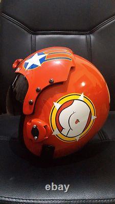 Top Gun Wolfman Hgu-33 Flight Helmet Movie Prop Pilot Aviator Usn Navy+ Pin
