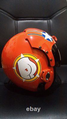 Top Gun Wolfman Hgu-33 Flight Helmet Movie Prop Pilot Aviator Usn Navy+ Pin