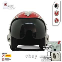 Top Gun Wolfpack Hgu-33 Flight Helmet Movie Prop Pilot Aviator Usn Navy +t-shirt