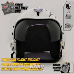 Tricolori HGU-33 Flight Helmet Prop Pilot Naval Aviator USN Navy + HL Bag