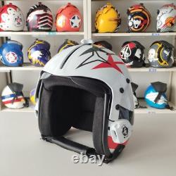 Tricolori Hgu-33 Flight Helmet Movie Prop Pilot Naval Aviator Usn Navy + T-shirt
