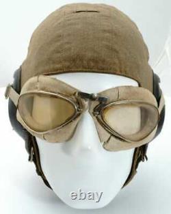 Tropical military flight helmet of a Luftwaffe pilot 3 Reich, glasses included