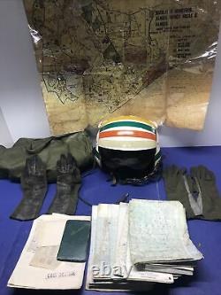 U. S. Marines GENTEX SPH-3B HELICOPTER PILOT FLIGHT HELMET & BAG WithMaps LOOK