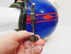 U. S. Navy SPH-3B Helicopter Pilot Flight Helmet, Dual Visor, Blue Reflective Tape