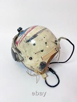 US Air Force Eye Ball Painted Pilot Flight Helmet Bag Oxygen Mask OOAK Rare