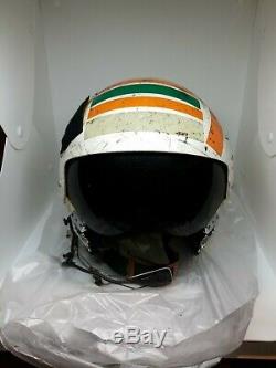 US Navy APH-6B Pilot Flight Helmet Sierra Engineering Vintage w Helmet Bag