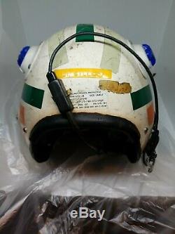 US Navy APH-6B Pilot Flight Helmet Sierra Engineering Vintage w Helmet Bag