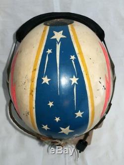 USAF Fliegerhelm P-1A Flight Helmet Jet Pilot Korea War Era Oxygen Mask A-13A US