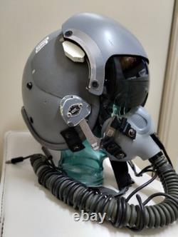 USAF Gentex HGU-55/P Flight Helmet With Mbu Mask Fighter Pilot Dual Visor