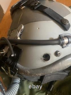 USAF Gentex HGU-55 Pilot Flight Helmet Size L with MBU-20/P and flight suit 1996