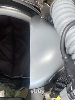 USAF Gentex HGU-55 Pilot Flight Helmet Size L with MBU-20/P and flight suit 1996