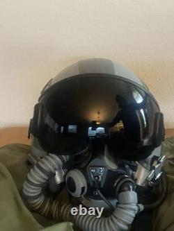 USAF Gentex HGU-55 Pilot Flight Helmet Size L with MBU-20/P and flight suit 2008