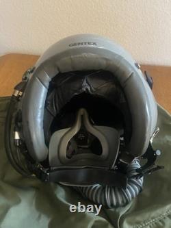 USAF Gentex HGU-55 Pilot Flight Helmet Size L with MBU-20/P and flight suit 2008