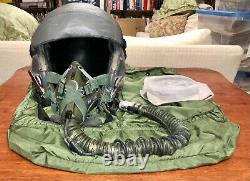 USAF HGU 55/P Gentex Flight F-16 F-111 Pilot Helmet & MBU5/P Oxygen Mask NAMED