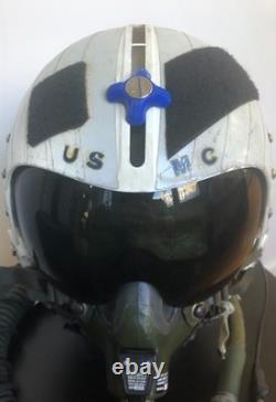 USMC HGU-33 fighter pilot flight helmet F-4, F-18, Harrier AV-8, size medium USMC HGU-33 fighter pilot flight helmet F-4, F-18, Harrier AV-8, size medium