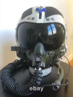 USMC HGU-33 fighter pilot flight helmet F-4, F-18, Harrier AV-8, size medium USMC HGU-33 fighter pilot flight helmet F-4, F-18, Harrier AV-8, size medium