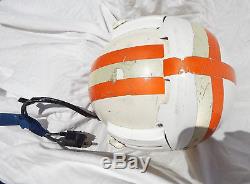 USN USMC Pilot Flight Helmet Type APH-6D Dual Visor, Large, 1960's, Boom Mike