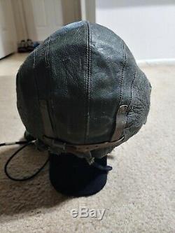 Us Air Force Flight Helmet type A-17. Pilot helmet. 50's era MBU-4 oxygen mask