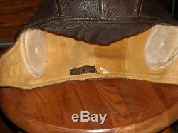 Us Navy Ww2 1092 Flight Pilot Helmet Sz 7 1/4 Th 37 Repro Reciever & Loom