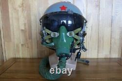 Used Air Force Fighter Pilot Helmet, Pull down Sunvisor, Oxygen Mask Ym-9915G