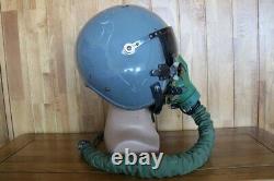 Used Air Force Fighter Pilot Helmet, Pull down Sunvisor, Oxygen Mask Ym-9915G