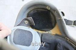 Used Air Force Fighter Pilot Helmet, Pull down Sunvisor, Oxygen Mask Ym-9915G