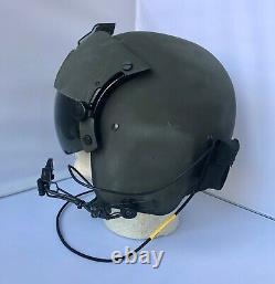 Used Commercial Medium Hgu56p Helicopter Pilot Flight Helmet, Lip Light Hgu 56