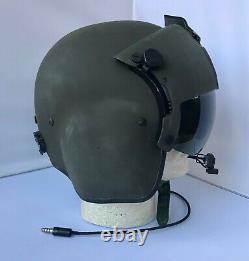 Used Commercial Medium Hgu56p Helicopter Pilot Flight Helmet, Lip Light Hgu 56