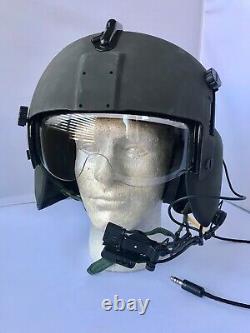 Used Commercial Medium Hgu56p Helicopter Pilot Flight Helmet, Lip Light Hgu 56