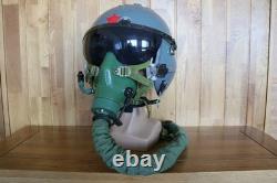 Used Fighter Pilot Flight Helmet, T Hook Oxygen Mask Bayonets Ym-9915G
