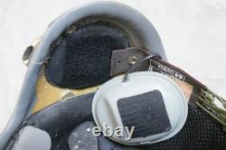 Used Fighter Pilot Flight Helmet, T Hook Oxygen Mask Bayonets Ym-9915G