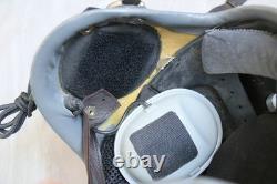 Used Fighter Pilot Flight Helmet, T Hook Oxygen Mask Bayonets Ym-9915G