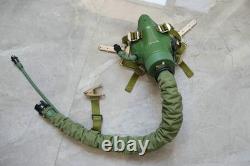 Used Fighter Pilot Flight Helmet, T Hook Oxygen Mask Bayonets Ym-9915G