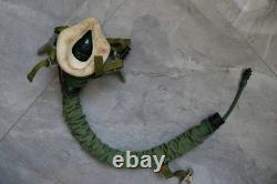 Used Fighter Pilot Flight Helmet, T Hook Oxygen Mask Bayonets Ym-9915G