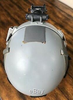 Used Hgu55 Gentex Pilot Flight Helmet Large & Banana Nvg Mount Hgu 55