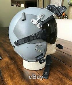 Used Hgu55 Gentex Pilot Flight Helmet Large & Banana Nvg Mount Hgu 55