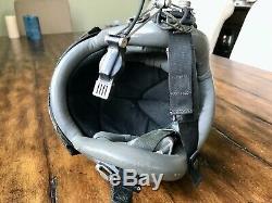 Used Hgu55 Gentex Pilot Flight Helmet Large & Banana Nvg Mount Hgu 55