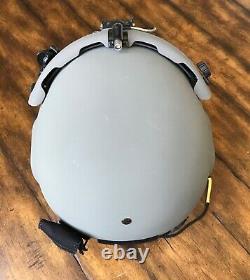 Used Large Hgu56p Helicopter Pilot Flight Helmet, Mfs Lip Light Nvg Mount Hgu 56