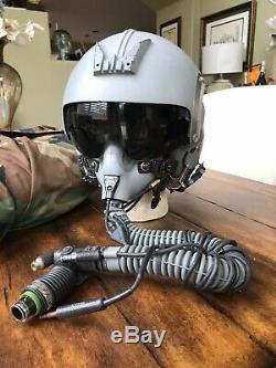 Used Rare Hgu55 Flight Pilot Flight Helmet Mbu12 O2 Eeu2p Plzt Flash Visor