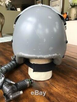 Used Rare Hgu55 Flight Pilot Flight Helmet Mbu12 O2 Eeu2p Plzt Flash Visor