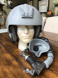 Used Rare Hgu55 Flight Pilot Flight Helmet Mbu12 O2 Eeu2p Plzt Flash Visor