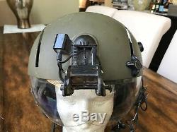 Used Sph-4 Pilot Flight Helmet Lip Light Sidecar Nvg Mount For Repair Cosplay