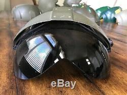 Used Sph Helicopter Pilot Flight Helmet Dual Visor & Cover #3