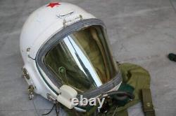 Used mig-21 Fighter Pilot Flight Helmet TK-1, pressure suit DC-4