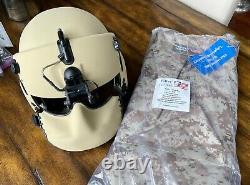 Usmc Gentex Hgu 56p Large Helicopter Pilot Flight Helmet Mfs Nvg Mount Bag Hgu56