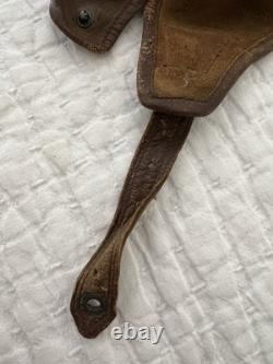 VTG 1920s 1940s Scully Bros Leather Airmail Flight Helmet Aviator Pilot Cap