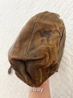 VTG 1920s 1940s Scully Bros Leather Airmail Flight Helmet Aviator Pilot Cap