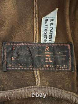 VTG 1920s 1940s Scully Bros Leather Airmail Flight Helmet Aviator Pilot Cap