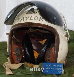 VTG 50's US Air Force Named Selby Shoe Co. F-86 P-3 PILOT FLIGHT HELMET with Bag